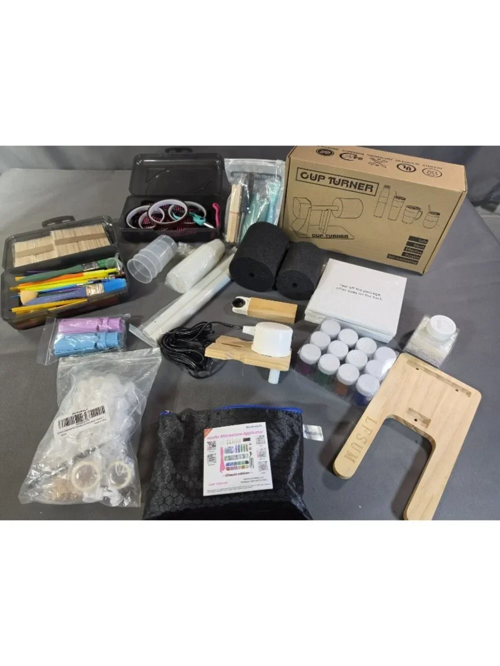 Ultimate Tumbler Cup Turner & Rhinestone Crafting Starter Kit Bundle.
